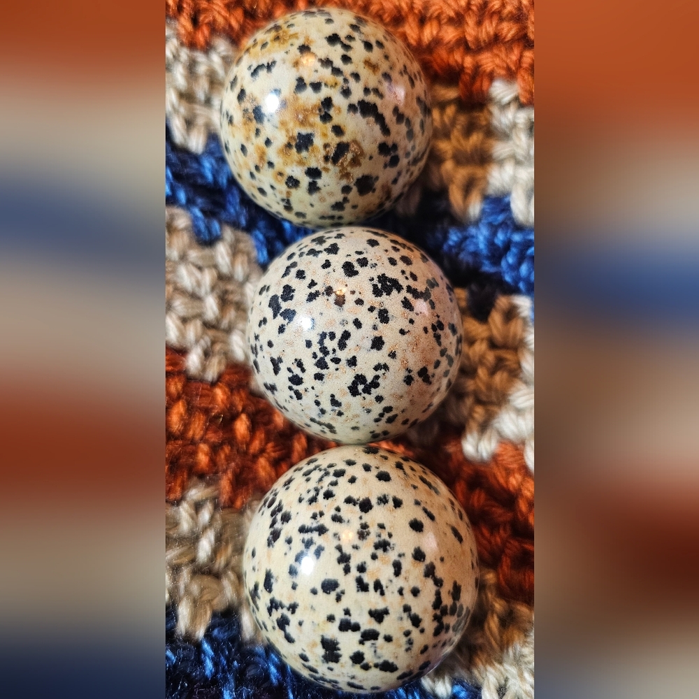 Dalmation Jasper Speckled Accent Spheres